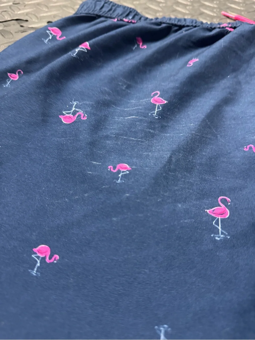 George Men’s Flamingo Swim Trunks Navy Pink Size Large 36-38